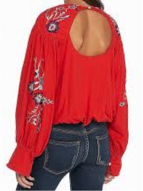 ❤️ Free People Lita blouse Embroidered